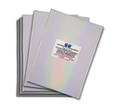 VINIL ADHESIVO HOLOGRAFICO SEMITRANSPARENTE A4 CON 10 HOJAS IMPRIMIBLE