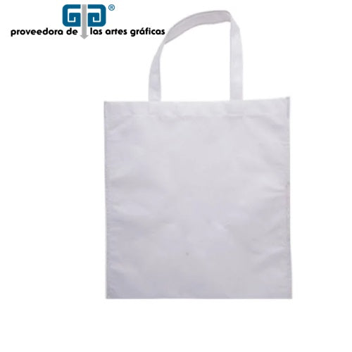 ECO BOLSA BLANCA POLIPROPILENO NON WOVEN C FUELLE 24x39CMS