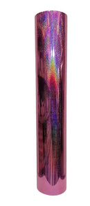 VINIL PARA CORTE AUTOADHERIBLE ADHESIVO HOLOGRAFICO ROSA PUNTITOS .61 X 1 MT ECG