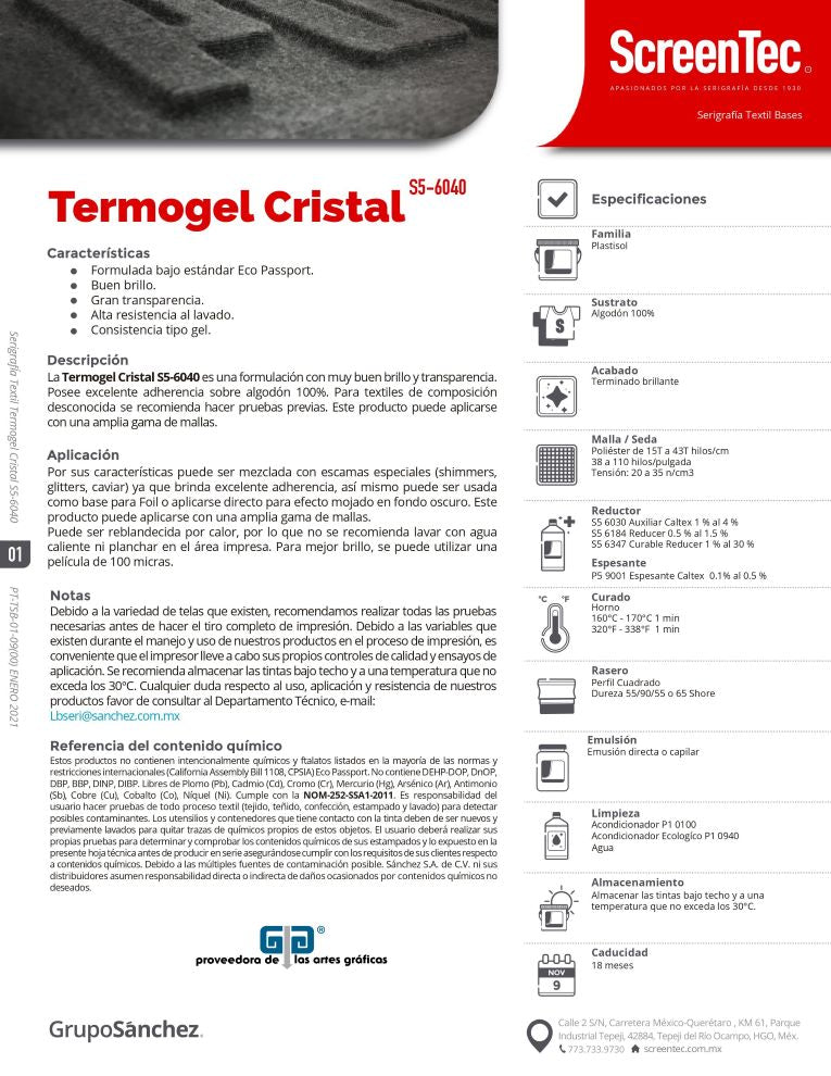 TERMOGEL CRISTAL S5 6040