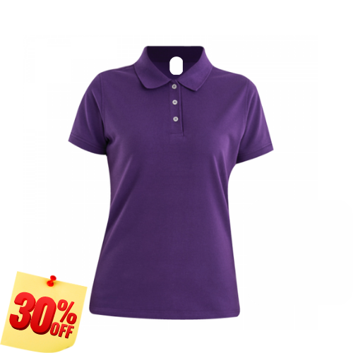 PLAYERA POLO 50% POLIESTER, 50% ALGODON/PREM 230GR MUJER MORADA TALLA S  YTISPA