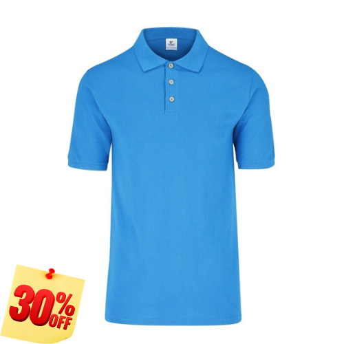 PLAYERA POLO 50 POLIESTER 50 ALGODON PREM 230GR HOMBRE AZUL TURQUESA TALLA S YTISPA