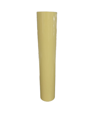 VINIL TEXTIL  PVC MATE PASTEL AMARILLO CLARO 50  CMS  X 1.0  MT.