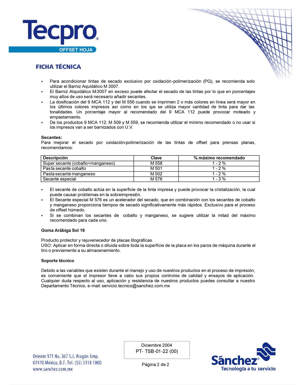 Tecpro R1 ANTIOXIDANTE XC-20 SPRAY TECPRO SANCHEZ