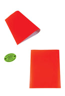 PAPEL ADHESIVO FLUORESCENTE SIN SUAJE, MEDIDA 66X51 CMS, COLOR ROJO, PRECIO POR HOJA