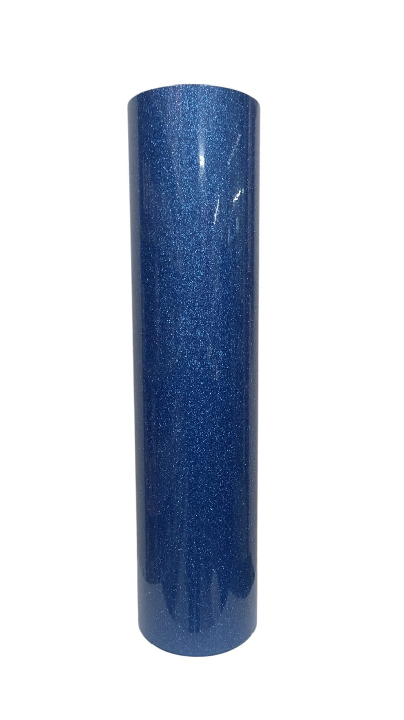 VINIL TEXTIL GLITTER  AZUL 50  CMS  X 1.0  MT.