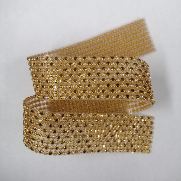 PEDRERIA EN TIRA 3 CMS ORO PARA DECORACIONES