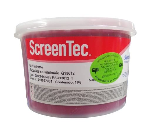 ESCARLATA VINILO MATE TINTA 1 KG Q1 3012, PARA IMPRIMIR PVC Y PLASTICOS