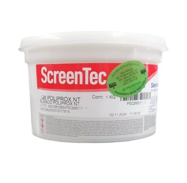 BLANCO POLIPROX TINTA Q6-6011 1 KG  PARA PLASTICOS, POLIPROPILENOS Y MATERIALES DE DIFICIL ADHERENCIA