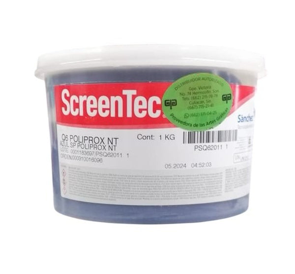 AZUL POLIPROX TINTA Q6-2011 1 KG PARA PLASTICOS, POLIPROPILENO Y MATERIALES DE DIFICIL ADHERENCIA