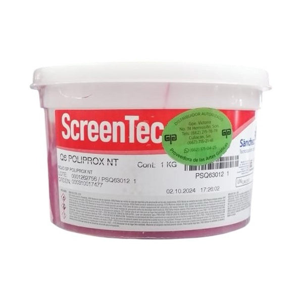 ROJO POLIPROX TINTA Q6-3012 1 KG PARA PLASTICOS, POLIPROPILENOS Y MATERIALES DE DIFICIL ADHERENCIA