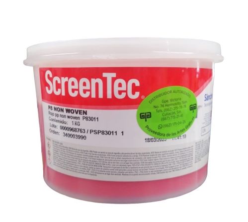 ROJO NON WOVEN TINTA 1 KG SP 83011, PARA IMPRIMIR POLIPROPILENO NO TEJIDO (BOLSAS ECOLOGICAS)