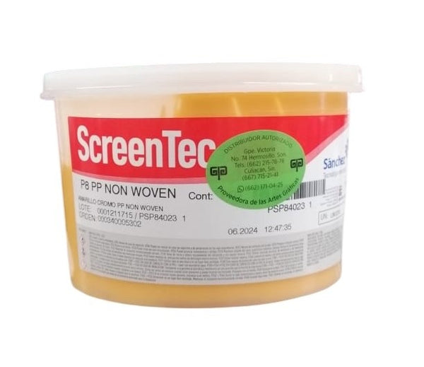 AMARILLO CROMO NON WOVEN TINTA 1 KG SP 84023, PARA IMPRIMIR POLIPROPILENO NO TEJIDO (BOLSA ECOLOGICA)