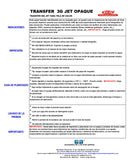 PAPEL TRANSFER 3G JET OPAQUE A4 21 X 29.7 CMS RESPALDO GRIS 25 HOJAS PARA INKJET