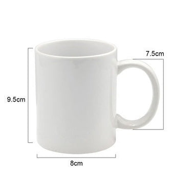 TAZA BLANCA PARA SUBLIMACION 11 OZ, CALIDAD AAA, ASA BLANCA
