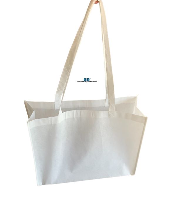 BOLSA BLANCA PARA SUBLIMAR CON FUELLE 46 X 35 ASA 75