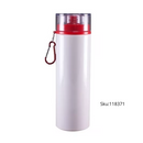 BOTELLA DE ALUMINIO BLANCA CON TAPA ROSCA 750 ML