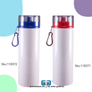 BOTELLA DE ALUMINIO BLANCA CON TAPA ROSCA 750 ML