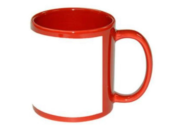 TAZA ROJA CON VENTANA 11 OZ