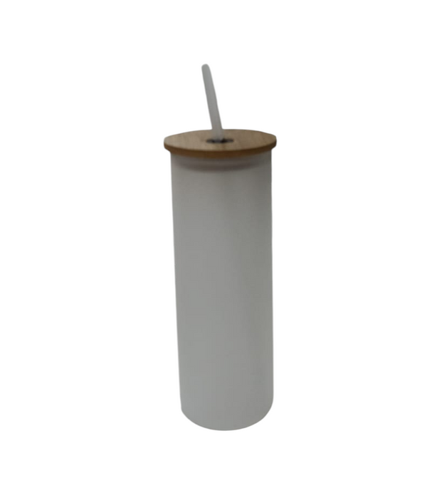 VASO VIDRIO ESMERILADO SEMI TRANSPARENTE 17 OZ PARA SUBLIMAR