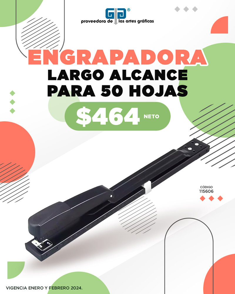 ENGRAPADORA LARGO ALCANCE PARA 50 HOJAS