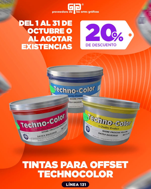 Descuento en Tintas para offset TECHNOCOLOR  20%