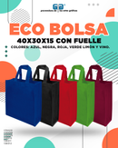 ECO BOLSA 40X30X15 CON FUELLE COLORES