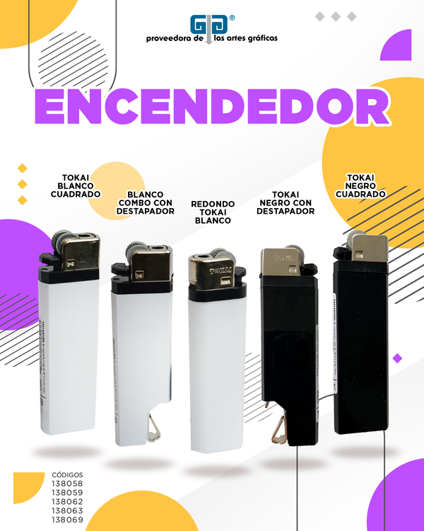 ENCENDEDOR  NEGRO CON DETAPADOR TOKAI