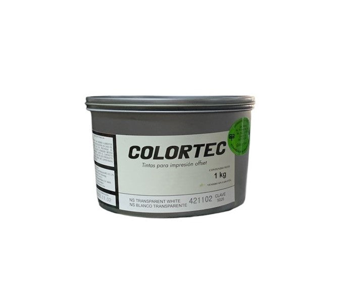 TINTA PARA PRENSA OFFSET COLOR BLANCO TRANSPARENTE PANTONE 5026  1 KG