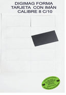 DIGIMAG CALIBRE 8, CON 10 TARJETAS POR HOJA, IMPRIMIR EN IMPRESORA INKJET