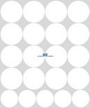 CIRCULOS CON ADHESIVO, BLANCO, 1 1/2" CON 100 PIEZAS