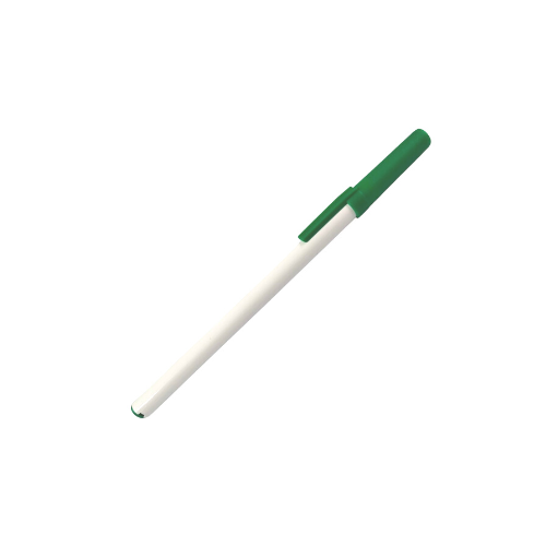 BOLIGRAFO (PLUMA) ECO BLANCO CON TAPON NEGRO