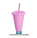 VASO LIBE 24 OZ TAPA PLANA Y POPOTE VARIEDAD EN COLORES