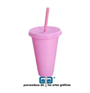 VASO LIBE 24 OZ TAPA PLANA Y POPOTE VARIEDAD EN COLORES 710 ML