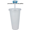 VASO LIBE 24 OZ TAPA PLANA Y POPOTE VARIEDAD EN COLORES
