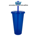 VASO LIBE 24 OZ TAPA PLANA Y POPOTE VARIEDAD EN COLORES
