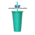 VASO LIBE 24 OZ TAPA PLANA Y POPOTE VARIEDAD EN COLORES