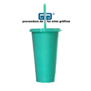 VASO LIBE 24 OZ TAPA PLANA Y POPOTE VARIEDAD EN COLORES 710 ML
