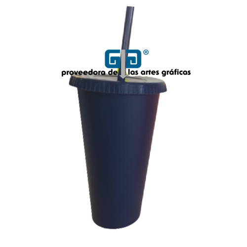 VASO LIBE 24 OZ TAPA PLANA Y POPOTE VARIEDAD EN COLORES