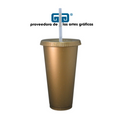 VASO LIBE 24 OZ TAPA PLANA Y POPOTE VARIEDAD EN COLORES