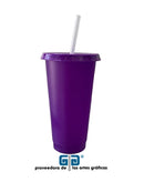VASO LIBE 24 OZ TAPA PLANA Y POPOTE VARIEDAD EN COLORES 710 ML