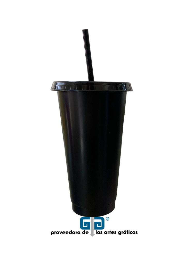 VASO LIBE 24 OZ NEGRO TAPA Y POPOTE