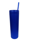 VASO CRUSH 20 OZ CON TAPA ROSCA Y POPOTE  VARIEDAD EN COLORES