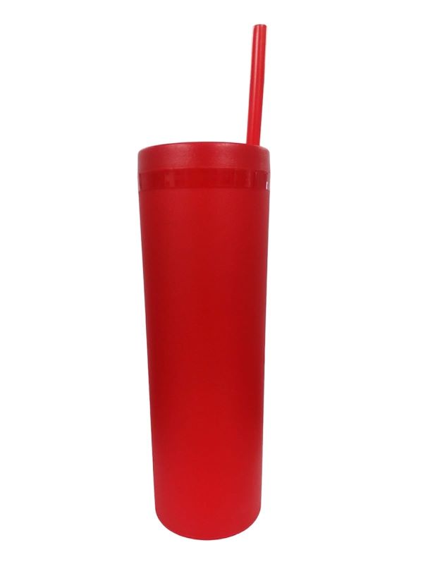 VASO CRUSH 20 OZ CON TAPA ROSCA Y POPOTE  VARIEDAD EN COLORES