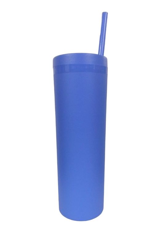 VASO CRUSH 20 OZ CON TAPA ROSCA Y POPOTE  VARIEDAD EN COLORES