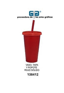 VASO PIXY 16 OZ TAPA Y POPOTE VARIEDAD EN COLORES  473 ml