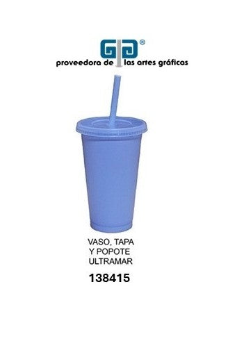 VASO PIXY 16 OZ TAPA Y POPOTE ULTRAMAR