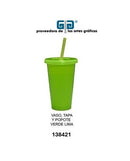 VASO PIXY 16 OZ TAPA Y POPOTE VARIEDAD EN COLORES  473 ml