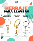HERRAJE PARA LLAVERO CON 100 PIEZAS ESPIRAL DORADO