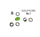 OJILLO NO. 1 PARA LONA CON 500 PIEZAS  medida interna 10mm ceja 4mm